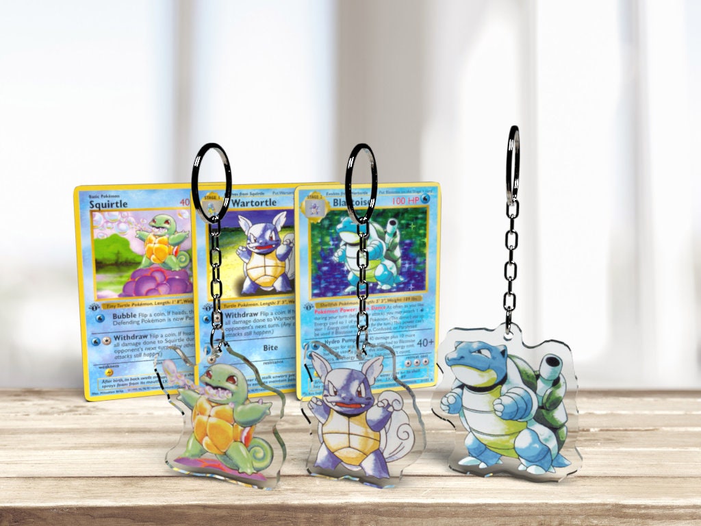 Base Set TCG Venusaur Charizard Blastoise Keychain Etsy