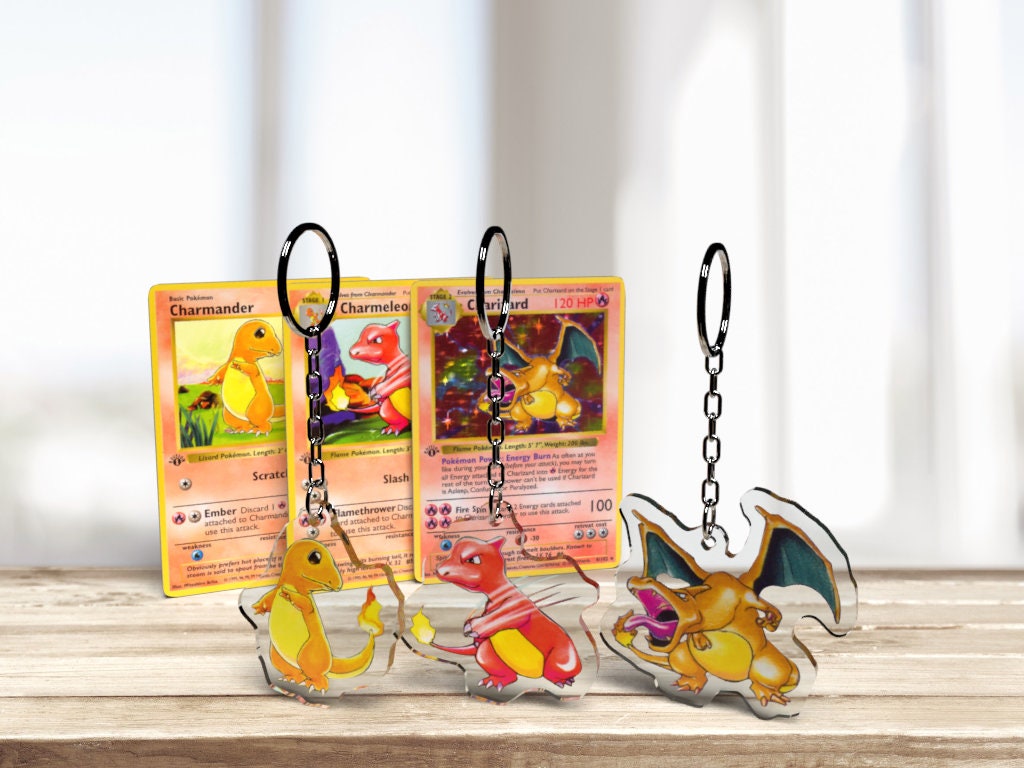 Base Set TCG Venusaur Charizard Blastoise Keychain Etsy
