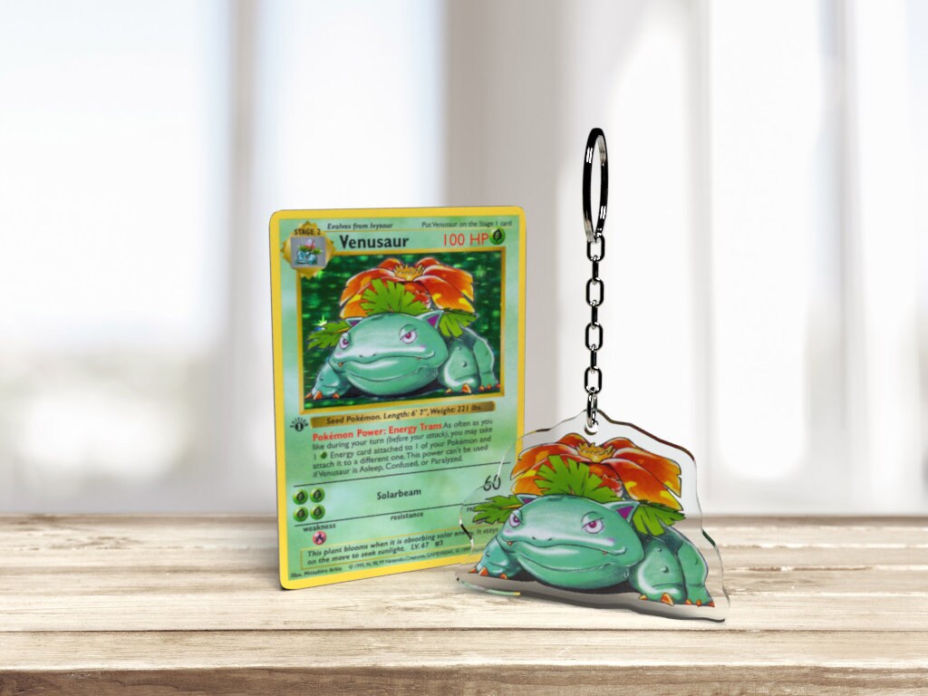 Base Set TCG Venusaur Charizard Blastoise Keychain Etsy