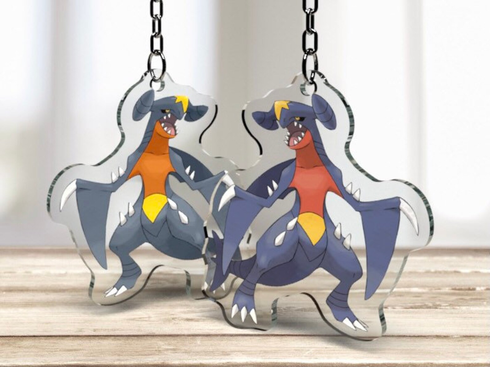 Gible Gabite Garchomp Mega Garchomp Shiny Keychain Etsy