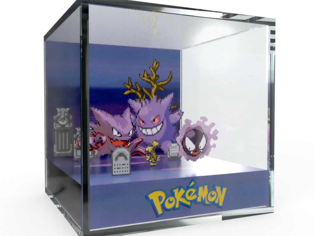 Gastly Haunter Gengar Shiny Plexi Cube Terrarium - Etsy Finland