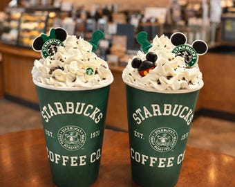 Mickey Inspired Faux Coffee Cup – Tiered Tray Decor, Coffee Bar Accent