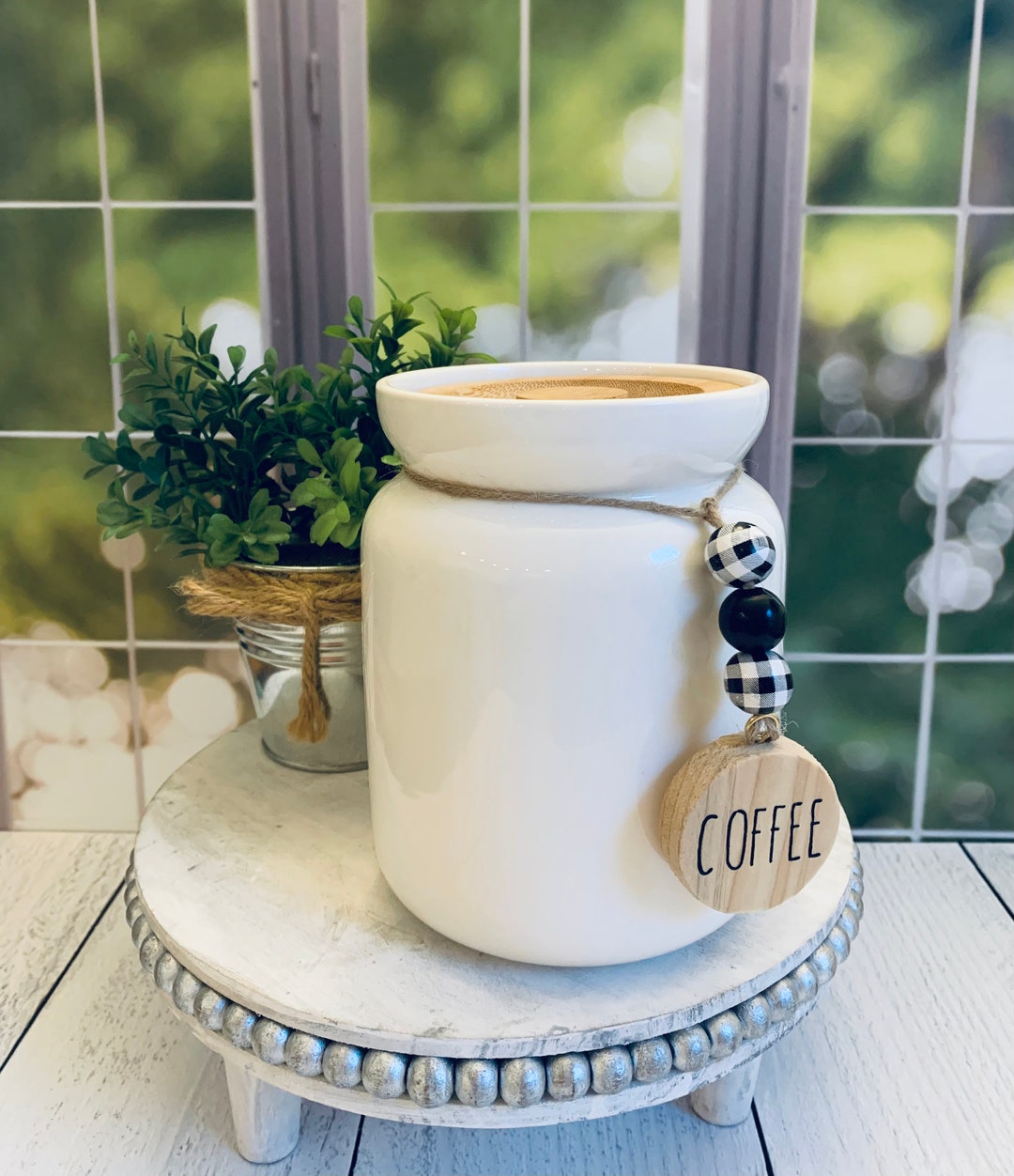 Rae Dunn Coffee Canister Farmhouse Decor Coffee Bar Decor Etsy