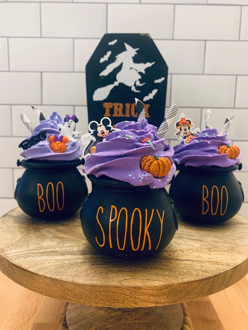 Halloween Cauldrons- Disney Inspired- Halloween Decor-Tiered trays 