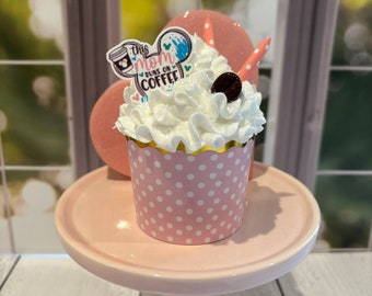 Faux Cupcakes- Mickey- Minnie Inspired- Coffee Bar Decor - Tiered Tray Decor