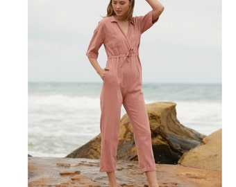 Women Fashion Casual Button Loose Solid Short Sleeve Playsuit Long Jumpsuits Sallymonday Jumpsuit Women Elegant Women Fashion Casual Button Loose Solid Short Sleeve Playsuit Long Jumpsuits Sallymonday Jumpsuit Women Elegant