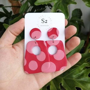 Polymer clay earrings | Handmade in Darwin | pink bubble collection