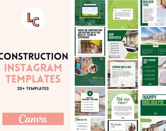 Construction Templates | Social Media for Home Builders | Real Estate Social Media | Construction Company | Social Media Templates | Home