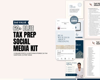 Tax Preparer Social Media Templates | Tax Prep Post Templates | Canva Post Templates Finance | Tax Prep Flyers | Tax Prep Services | Tax Pro