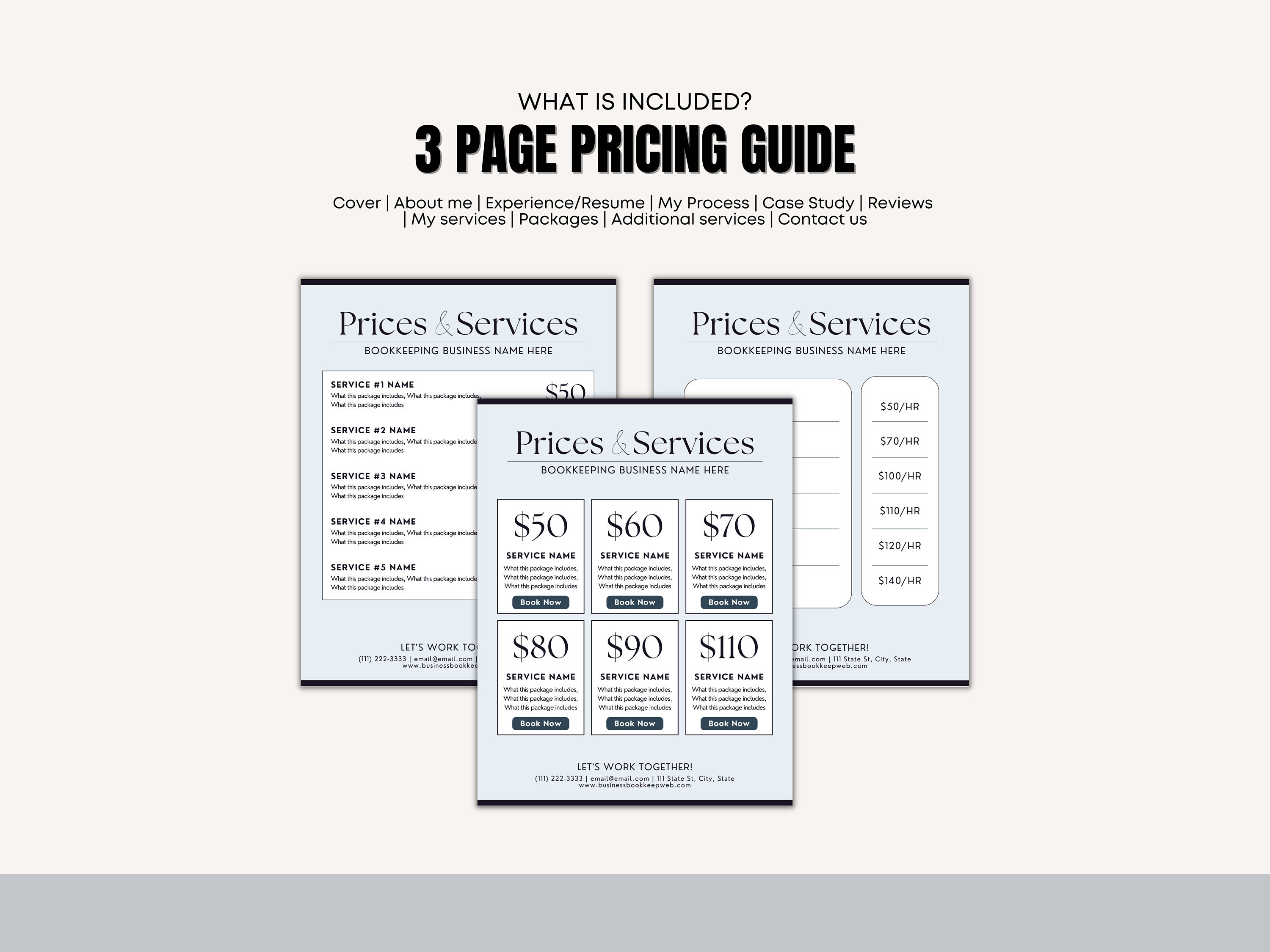 Bookkeeper Price Menu Bookkeeper Service Guide Bookkeeper Services and