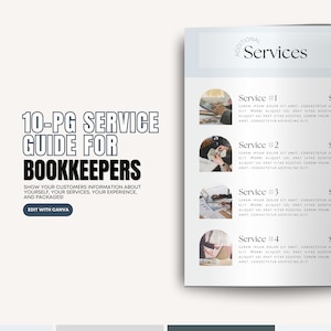 Bookkeeper Proposal | Bookkeeper Service Guide | Bookkeeper Services and Portfolio | Bookkeeping | Financial Services Template | Canva
