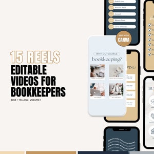 Bookkeeper Reels | Bookkeeper Social Media | Bookkeeper Videos | Accountant Reels | Financial Services Template | Canva Reels Template |
