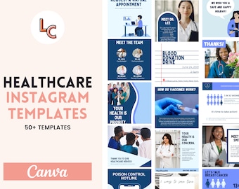 Healthcare Instagram Templates | Medical Instagram Templates | Doctor Instagram | Hospital Instagram Templates | Editable Canva Instagram