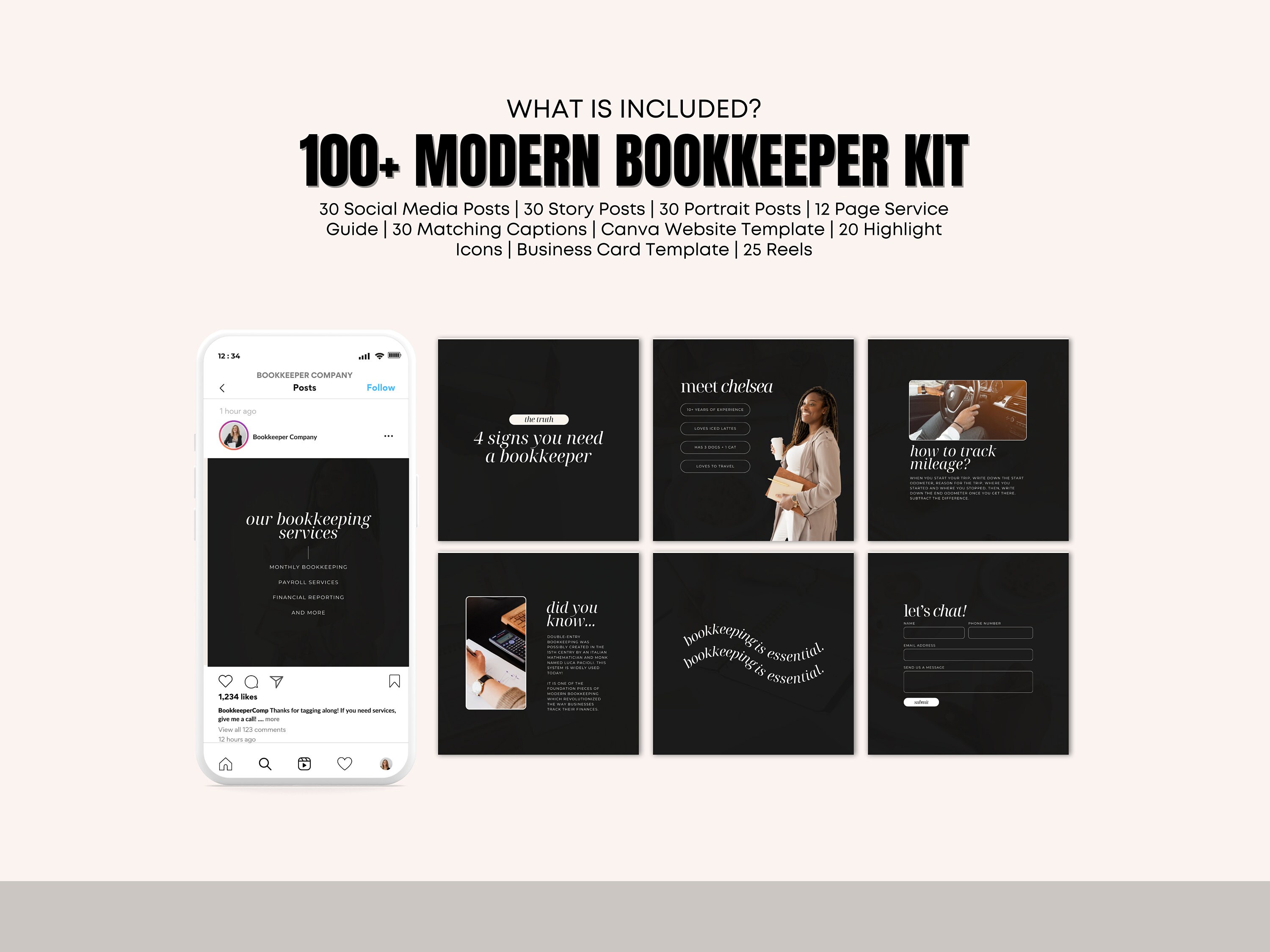 Modern Bookkeeping Posts With Captions | Bookkeeper Service Guide ...