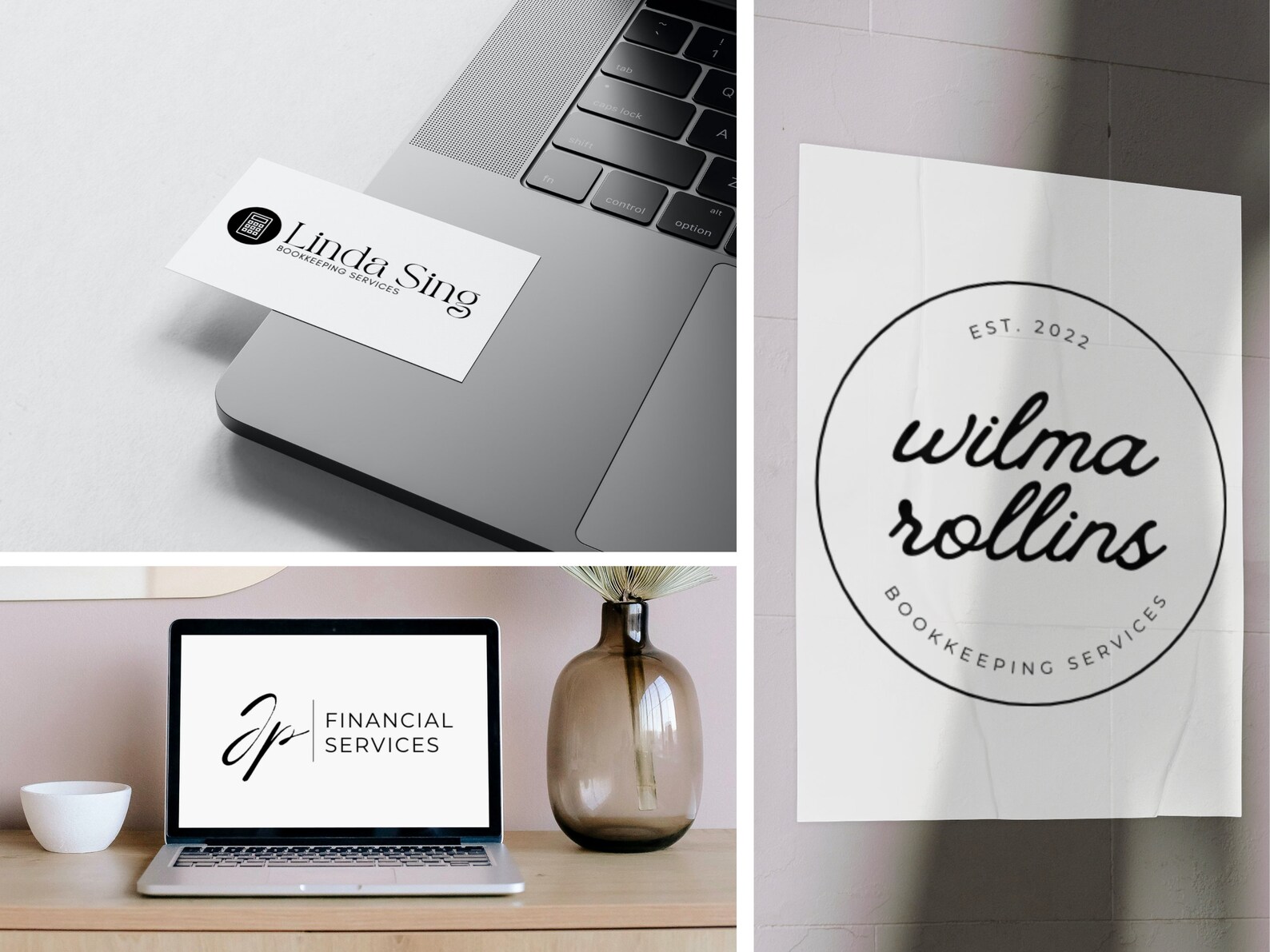 Finance Logos | Bookkeeper Logos Canva | Branding for Business ...