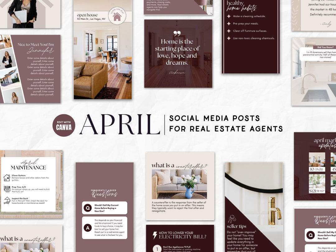 April Real Estate Posts | April Real Estate Marketing | Captions and ...