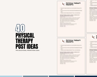 40 idee per post sulla terapia fisica / Clinica di terapia fisica / Social media per il fisioterapista / Suggerimenti per il fisioterapista / Social media