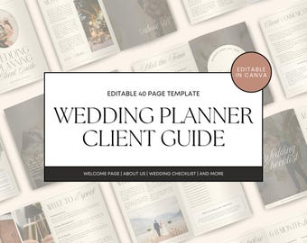 Wedding Planner Client Guide WITH Content | Client Welcome Guide for Wedding Planners | Wedding Planning | Day of Coordinator | Events