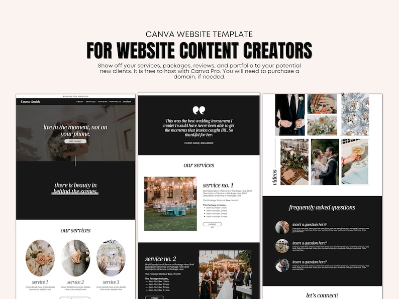 Modern Wedding Content Creator Kit Wedding Content Creator Social Media Wedding Content Creator