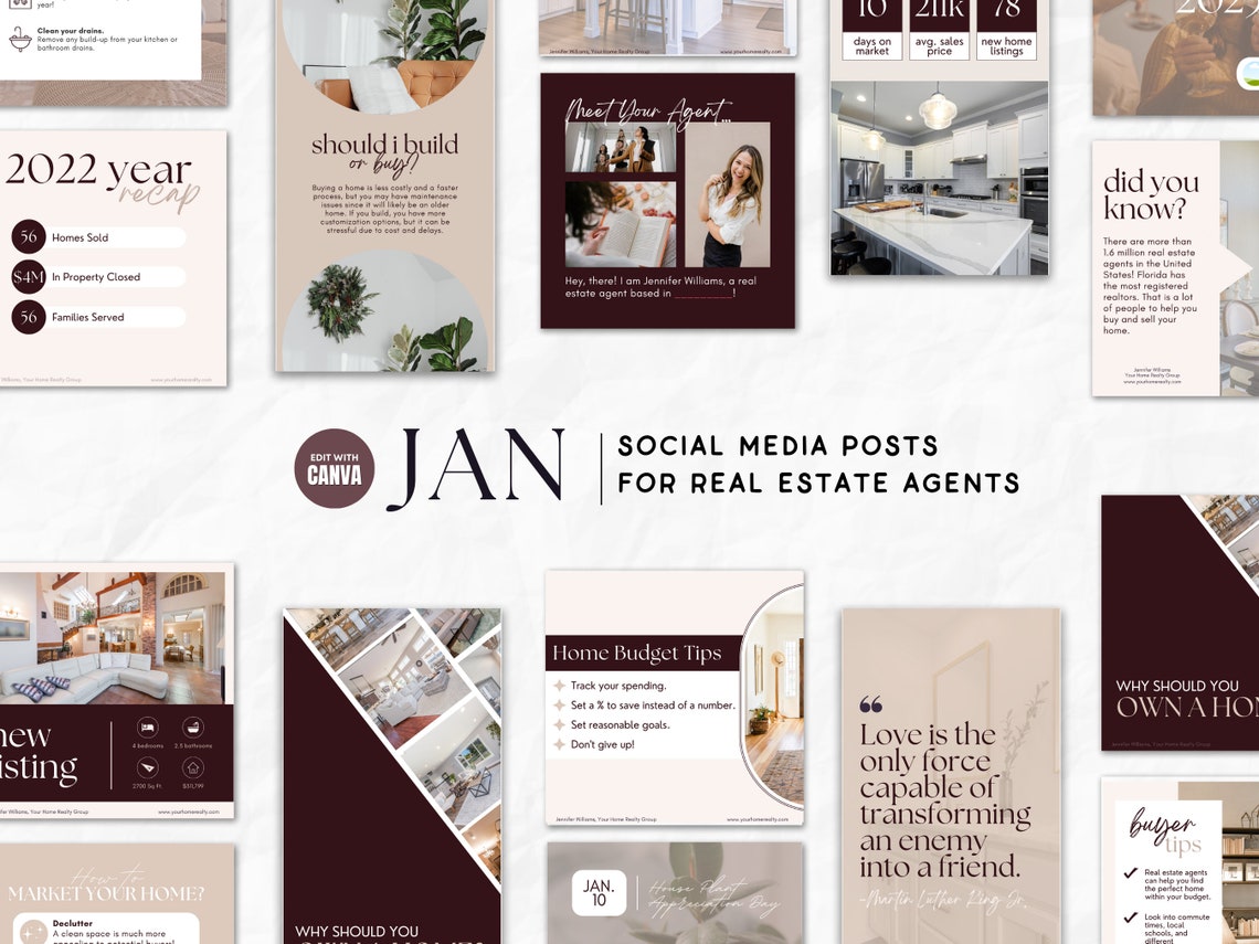 January Real Estate Posts New Year Real Estate Marketing Captions and