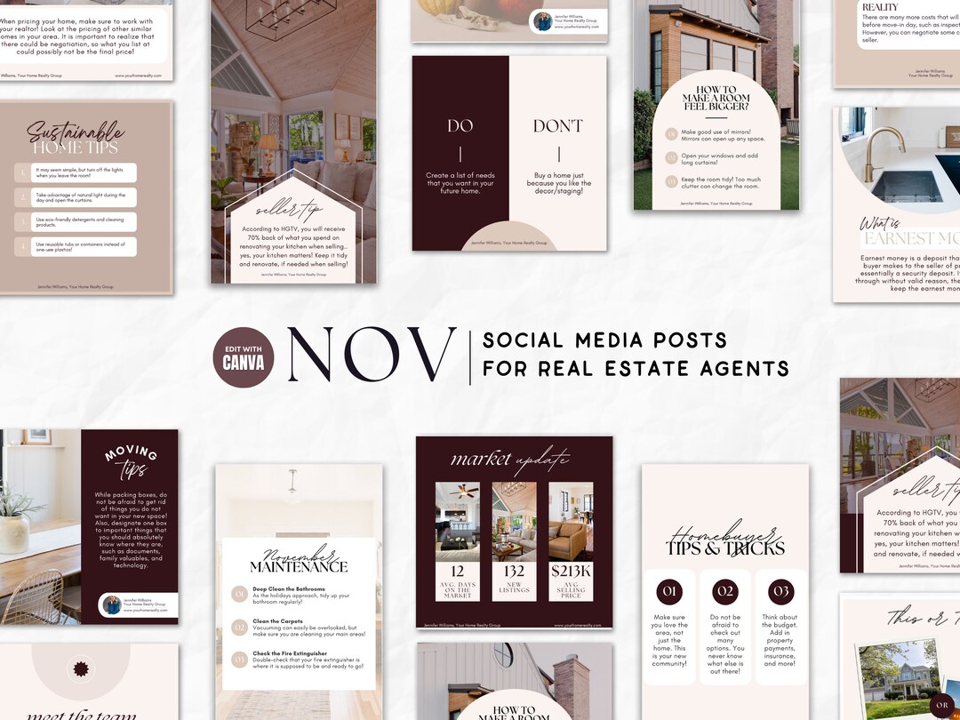 Realtor Daily Posts November Real Estate Posts | November Real Estate Marketing | Captions ...