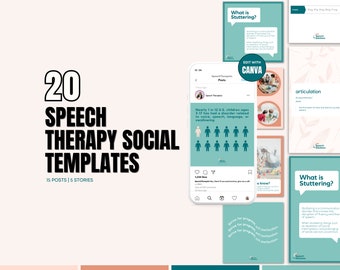 Speech Therapy Social Media Templates | SLP gifts | SLP templates | Speech Therapy Templates | SLP activities | Speech Therapy Posts | Slp