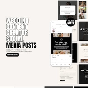 Wedding Social Media Posts | Wedding Content Creator Social Media | Wedding Content Creator Posts | Wedding Content Creator Marketing