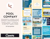 Pool Care Business | Pool Maintenance Posts | Canva Social Media Posts | Pool Company Social Media | Pool Care Social Media | Canva Template