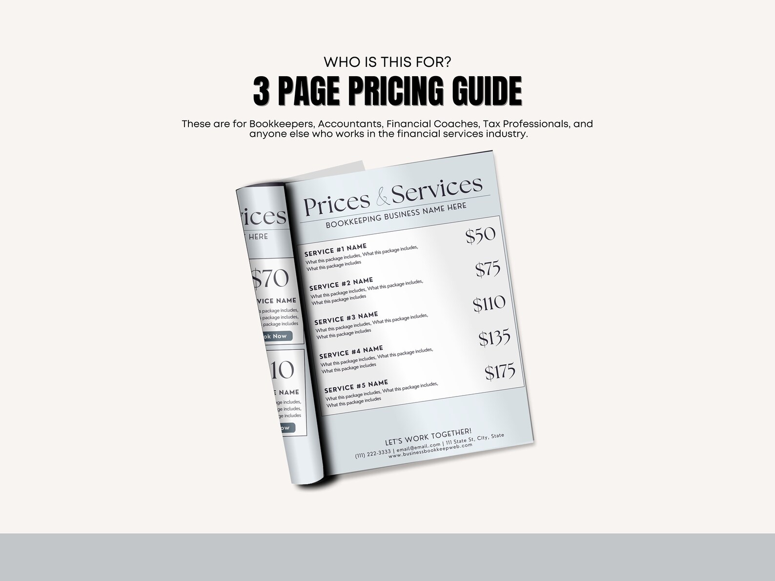 Bookkeeper Price Menu Bookkeeper Service Guide Bookkeeper Services and