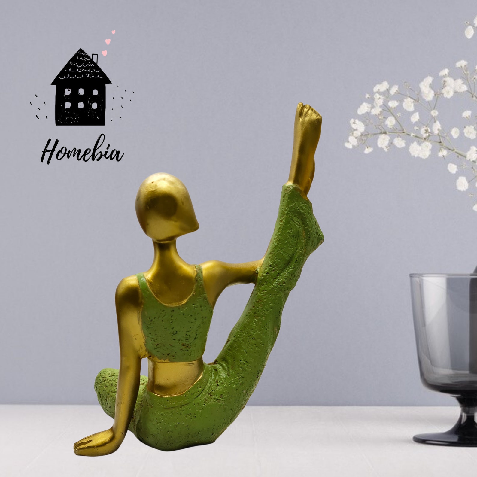 Yoga Lady Figurines Yoga Pose Statues Lady Figurine Modern Art Etsy