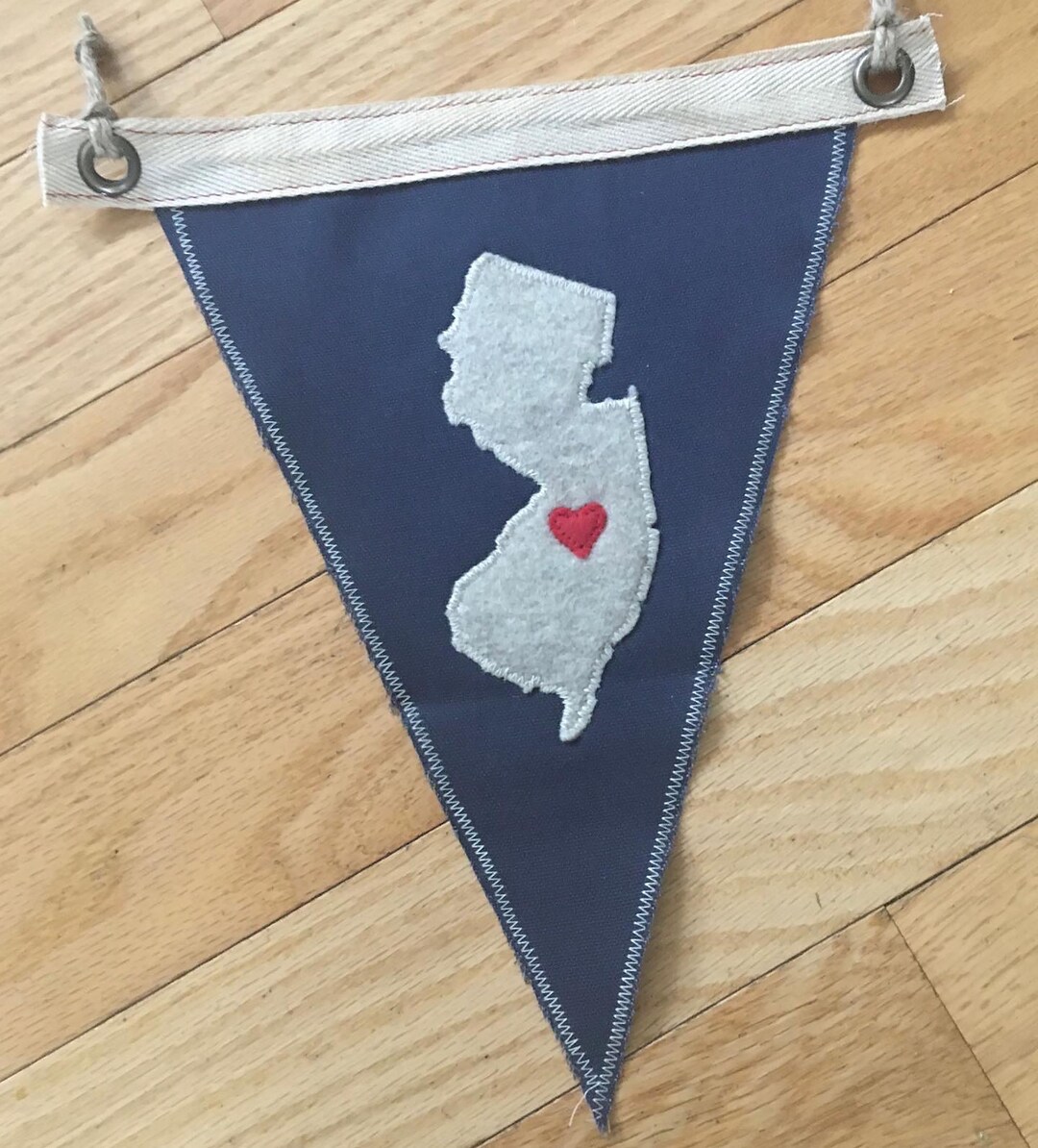 NJ Map Fun Flag Etsy