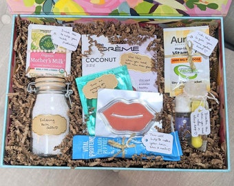 Dulce Momma Post Birth Box, Luxury Wellness gift box for a new Mom, Self care gift box for new mom,spa present for new mom, recovery gift