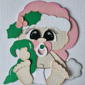 Carta fustellata natalizia per bambina per scrapbooking e creazione di cartoline
