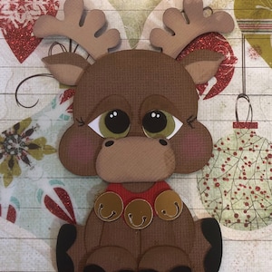 Die cut Reindeer for scrapbook layout