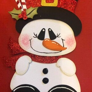 Snowman die cut paper piecing scrapbook or card making