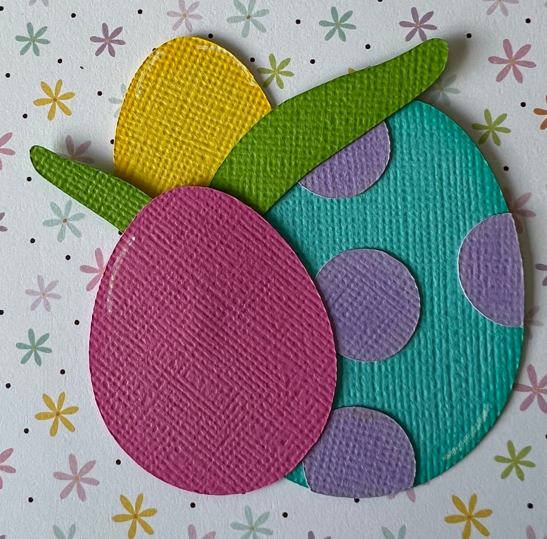 Easter Eggs Die Cut Paper Pieced for Scrapbook Layout or Cards Etsy