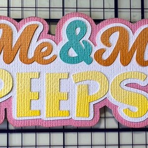 Titre de Pâques Moi et mes amis découpés à l'emporte-pièce The Paper Piecingplace