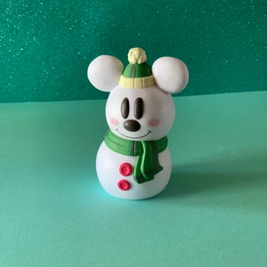 Christmas Mickey Snowman Decor, Disney SnoSnow, Holiday Home Decorating, Tier Tray Display, Disney Christmas Decor