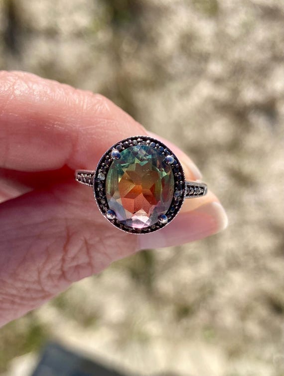 Sterling silver spinel ring - image 9