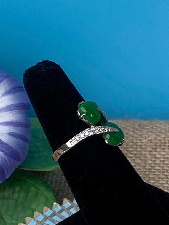 Sterling silver nephrite ring - image 7