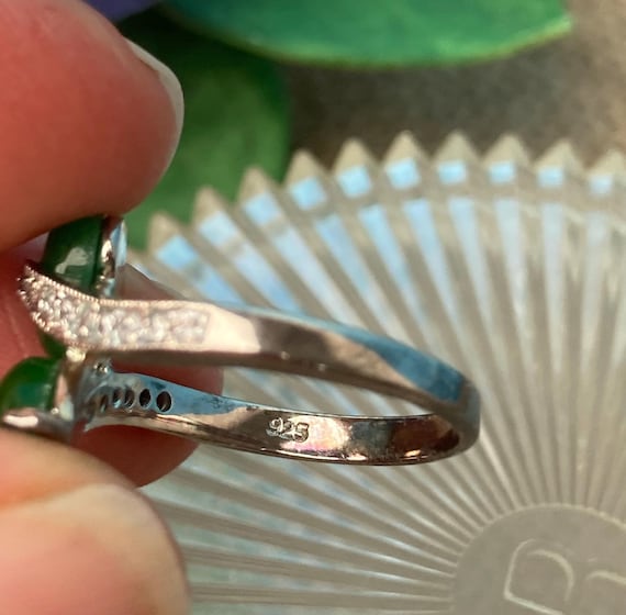 Sterling silver nephrite ring - image 3
