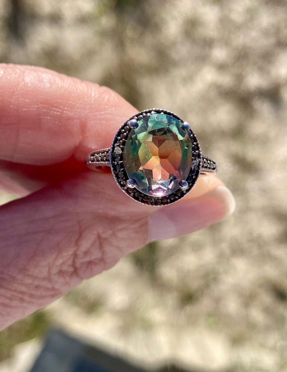 Sterling silver spinel ring - image 1