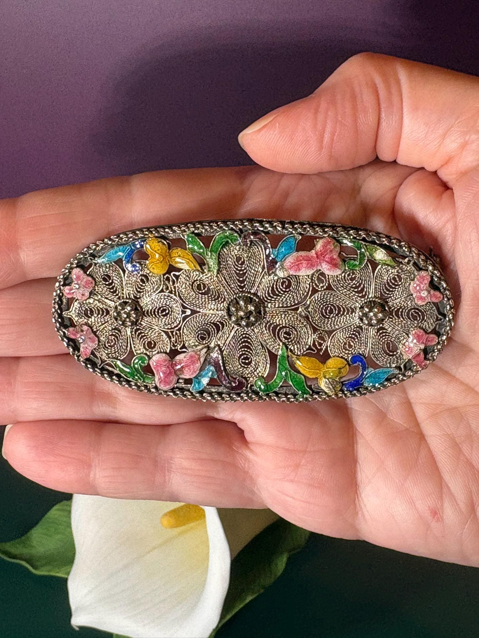 100年前 中国アンティーク 蝶ブローチ ターコイズ 焼青【長寿 縁起物 Antique Chinese Jewelry - Etsy