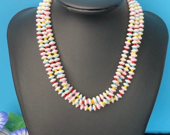 Vintage West Germany milk glass necklace