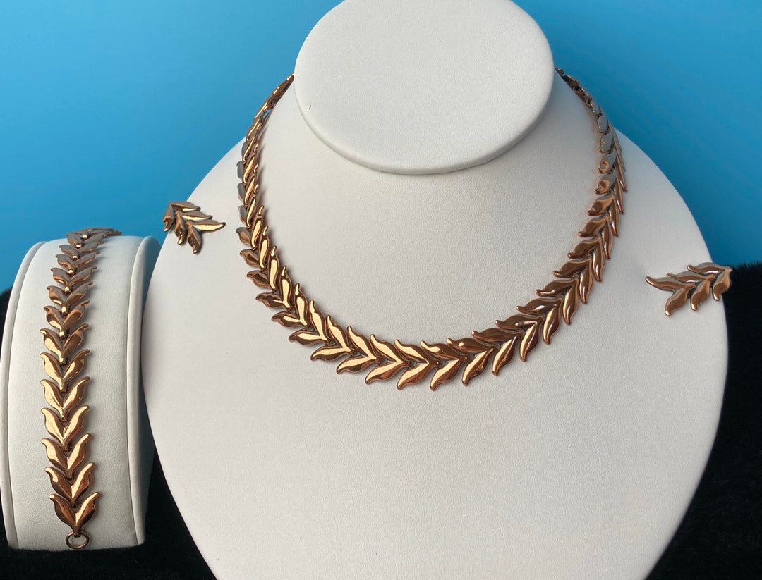 Vintage Copper Necklace, Vintage Renoir Jewelry, Copper Tulip Necklace