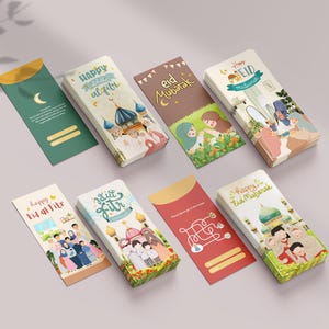 Envelope de dinheiro DIY Ramadan Eid, envelopes de cartão Ramadan, envelope de mesquita, presente de dinheiro Ramadan para crianças, cartão de felicitações muçulmano Ramadan, Eid Mubarak