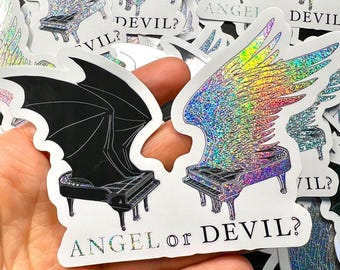 Angel or Devil Piano Sticker