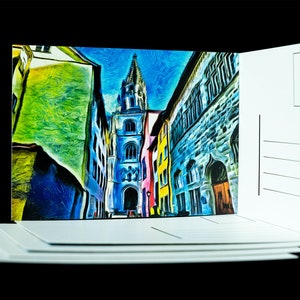 Carte postale premium "Picturesque Constance" DIN A6 350 g/mètre carton carte postale impression d'art.