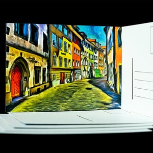 Carte postale premium "Picturesque Constance" DIN A6 350 g/mètre carton carte postale impression d'art.