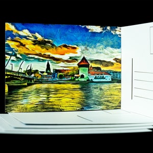 Cartolina Premium "Pittoresca Costanza" DIN A6 350 g/metro cartolina cartonata stampa artistica.